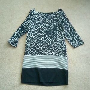 Zara Basic black and white dress
